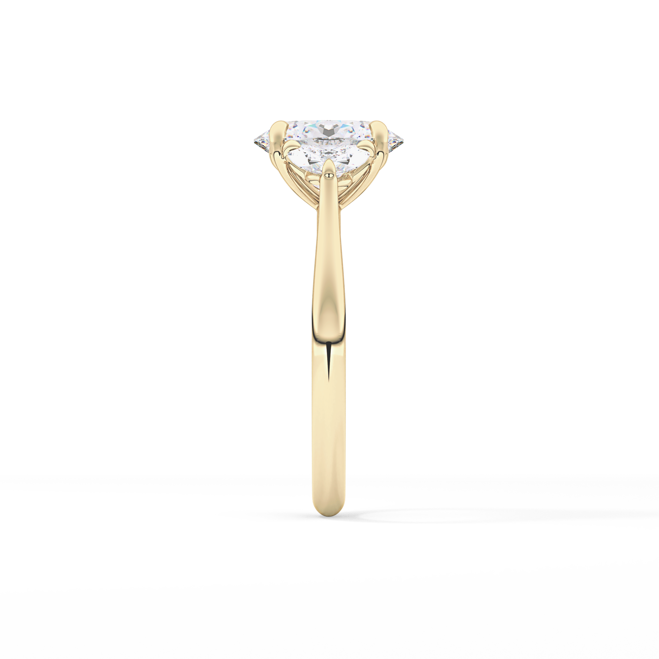 Oval Three Stone Lab Grown Diamond Engagement Ring