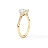 Oval Three Stone Lab Grown Diamond Engagement Ring