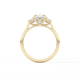 Oval Three Stone Lab Grown Diamond Engagement Ring