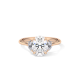 Oval Three Stone Lab Grown Diamond Engagement Ring