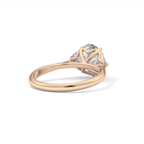 Oval Three Stone Lab Grown Diamond Engagement Ring