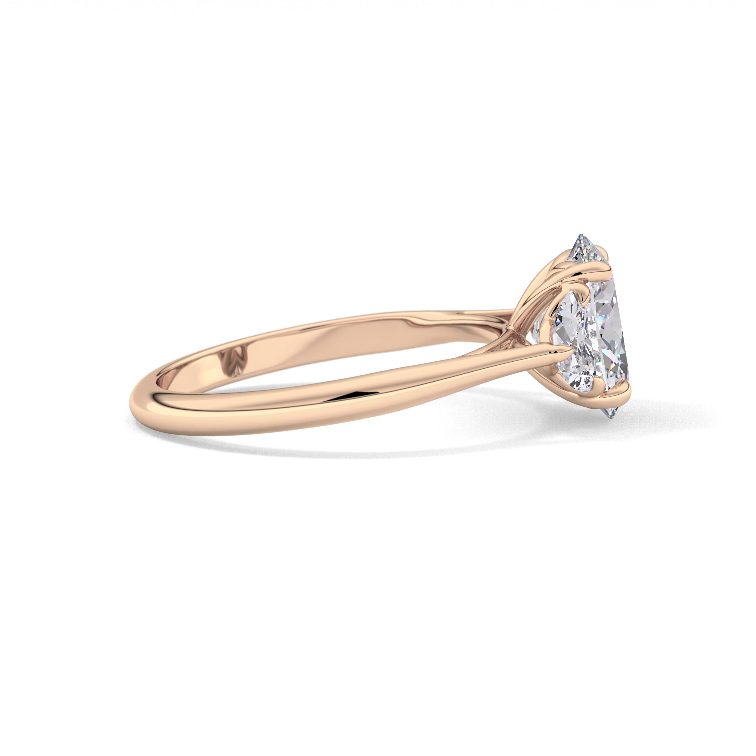 Oval Three Stone Lab Grown Diamond Engagement Ring