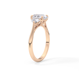 Oval Three Stone Lab Grown Diamond Engagement Ring