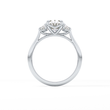 Oval Three Stone Lab Grown Diamond Engagement Ring