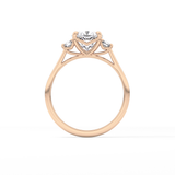 Cushion Three Stone Lab Grown Diamond Engagement Ring