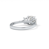 Cushion Three Stone Lab Grown Diamond Engagement Ring