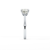 Cushion Three Stone Lab Grown Diamond Engagement Ring