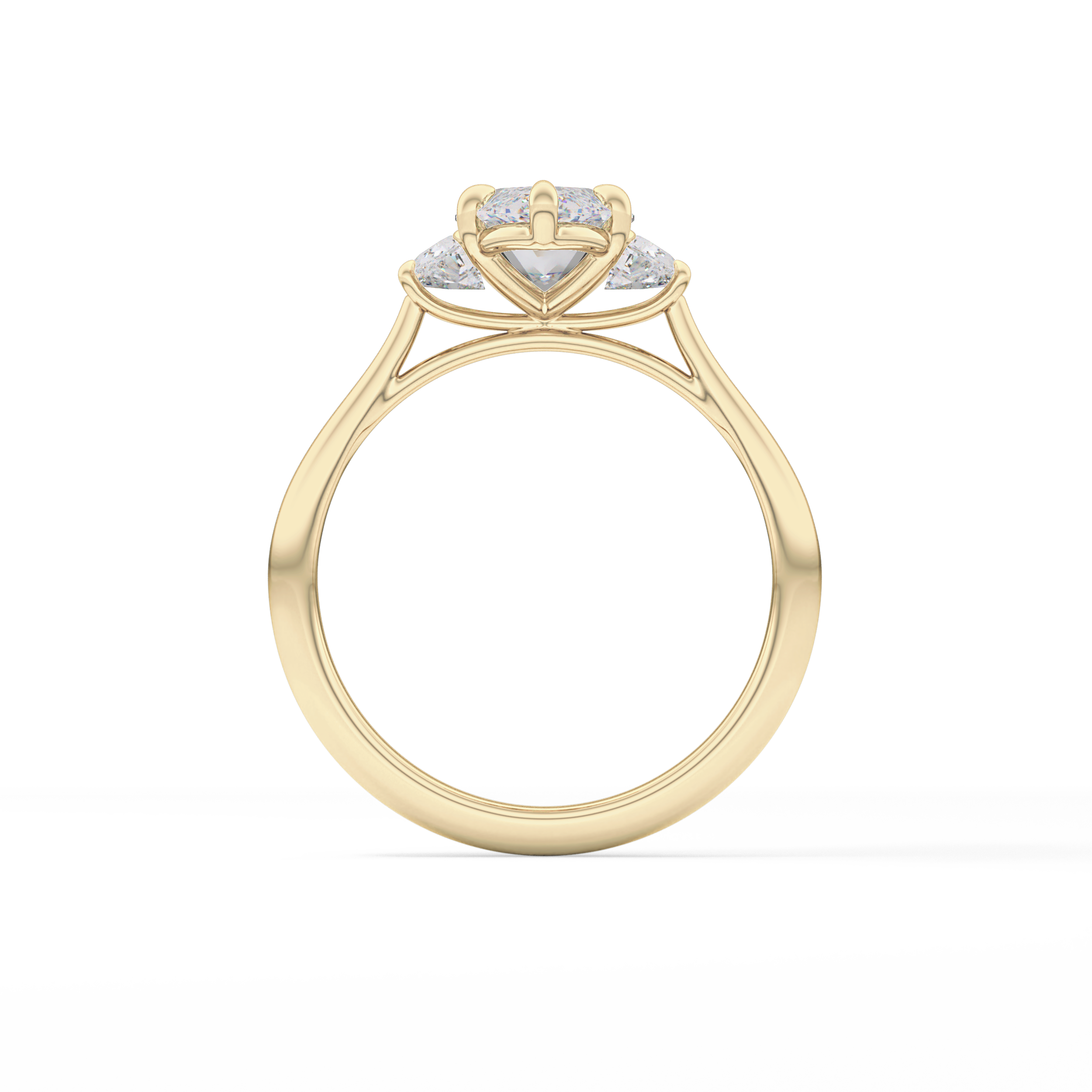 Marquise Three Stone Lab Grown Diamond Engagement Ring
