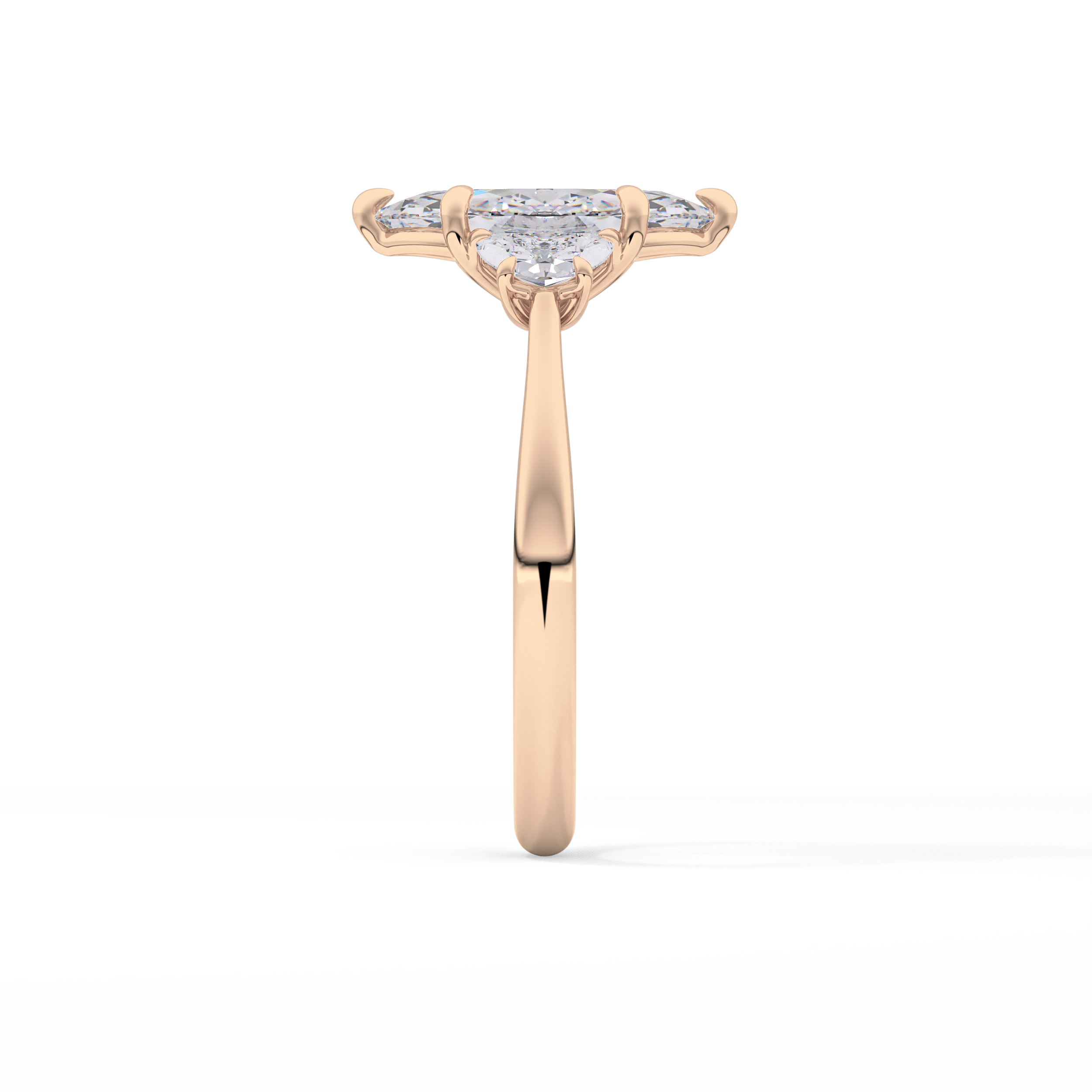 Marquise Three Stone Lab Grown Diamond Engagement Ring