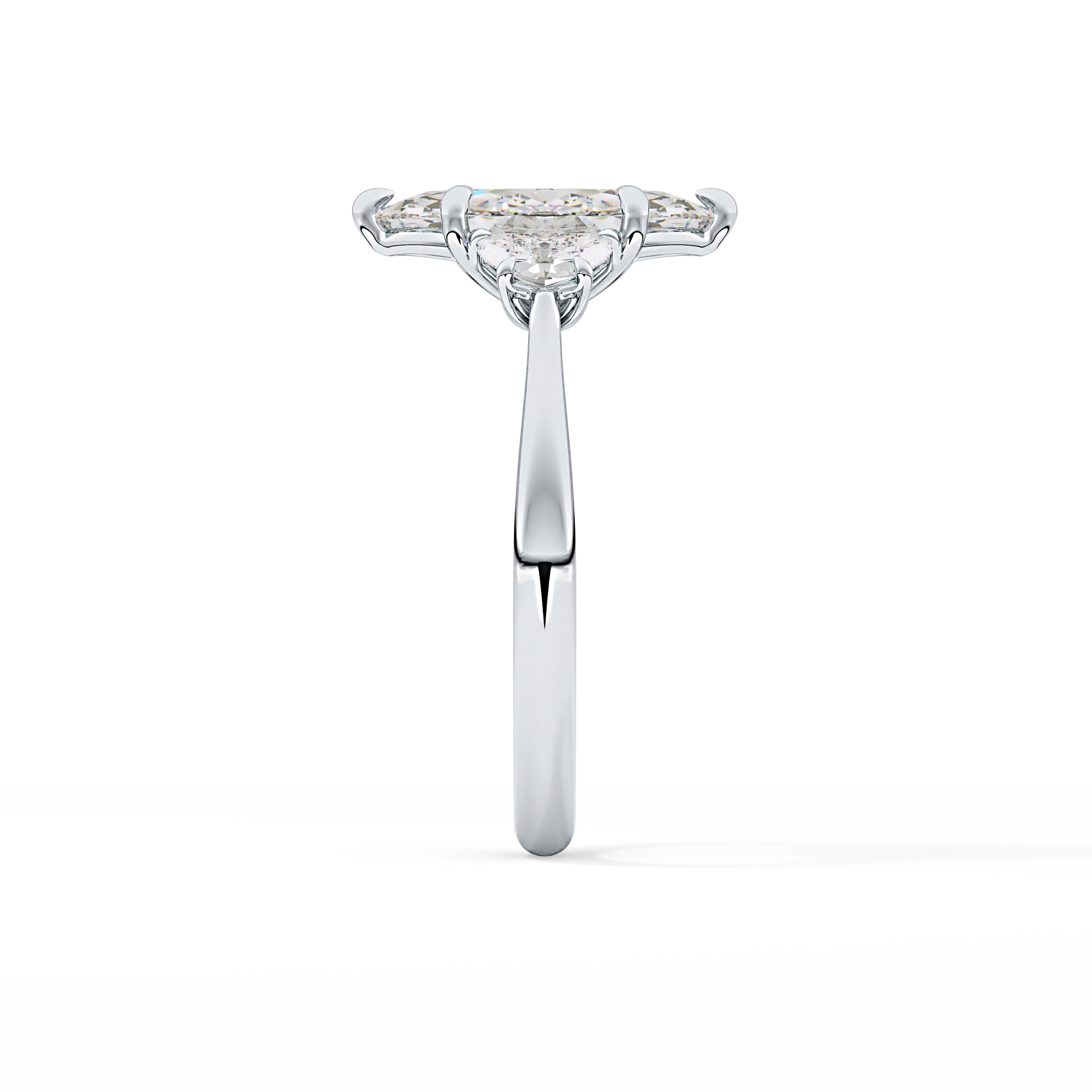 Marquise Three Stone Lab Grown Diamond Engagement Ring