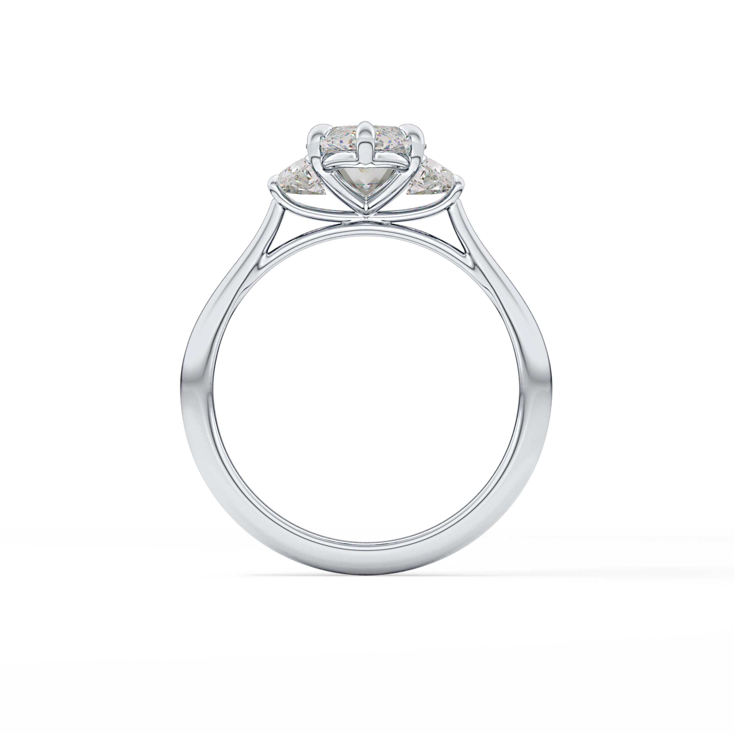 Marquise Three Stone Lab Grown Diamond Engagement Ring