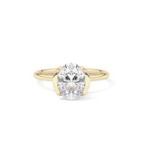 Oval Solitaire Bezel Lab Grown Diamond Engagement Ring