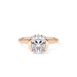 Oval Solitaire Bezel Lab Grown Diamond Engagement Ring