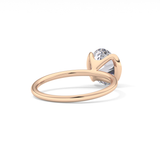Oval Solitaire Bezel Lab Grown Diamond Engagement Ring