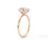 Oval Solitaire Bezel Lab Grown Diamond Engagement Ring