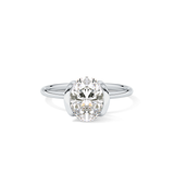 Oval Solitaire Bezel Lab Grown Diamond Engagement Ring