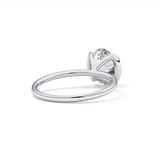 Oval Solitaire Bezel Lab Grown Diamond Engagement Ring