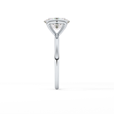 Oval Solitaire Bezel Lab Grown Diamond Engagement Ring