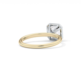 Asscher Solitaire Bezel Lab Grown Diamond Engagement Ring
