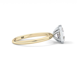 Asscher Solitaire Bezel Lab Grown Diamond Engagement Ring