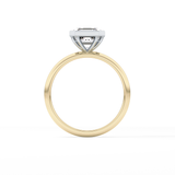 Asscher Solitaire Bezel Lab Grown Diamond Engagement Ring