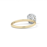 Cushion Solitaire Bezel Lab Grown Diamond Engagement Ring