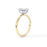 Cushion Solitaire Bezel Lab Grown Diamond Engagement Ring