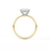 Cushion Solitaire Bezel Lab Grown Diamond Engagement Ring