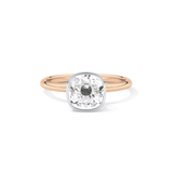 Cushion Solitaire Bezel Lab Grown Diamond Engagement Ring