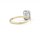 Emerald Solitaire Bezel Lab Grown Diamond Engagement Ring