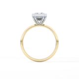 Emerald Solitaire Bezel Lab Grown Diamond Engagement Ring