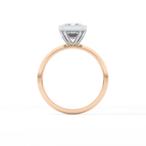 Emerald Solitaire Bezel Lab Grown Diamond Engagement Ring