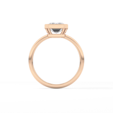 Emerald Solitaire Bezel Lab Grown Diamond Engagement Ring
