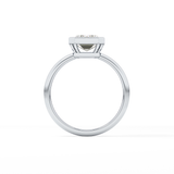Emerald Solitaire Bezel Lab Grown Diamond Engagement Ring