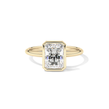 Radiant Solitaire Bezel Lab Grown Diamond Engagement Ring