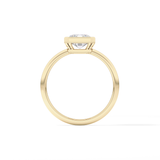 Radiant Solitaire Bezel Lab Grown Diamond Engagement Ring