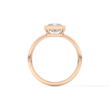 Radiant Solitaire Bezel Lab Grown Diamond Engagement Ring