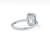 Radiant Solitaire Bezel Lab Grown Diamond Engagement Ring