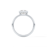 Radiant Solitaire Bezel Lab Grown Diamond Engagement Ring