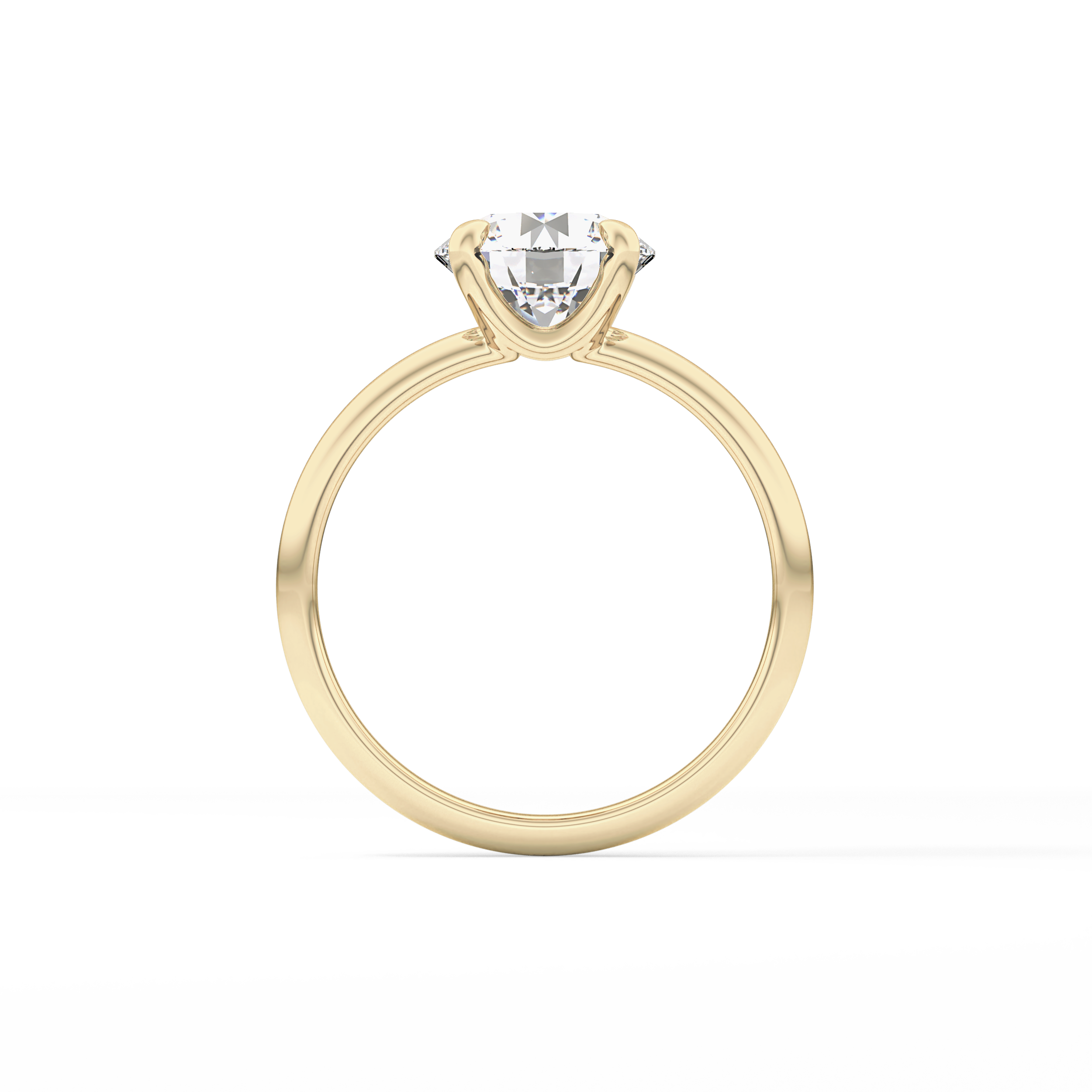 Round Solitaire Lab Grown Diamond Engagement Ring