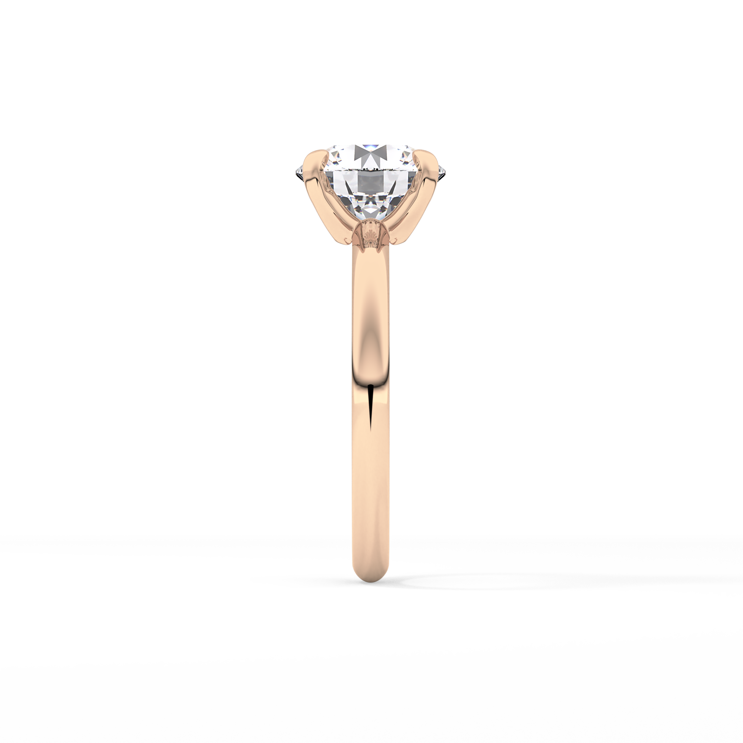 Round Solitaire Lab Grown Diamond Engagement Ring