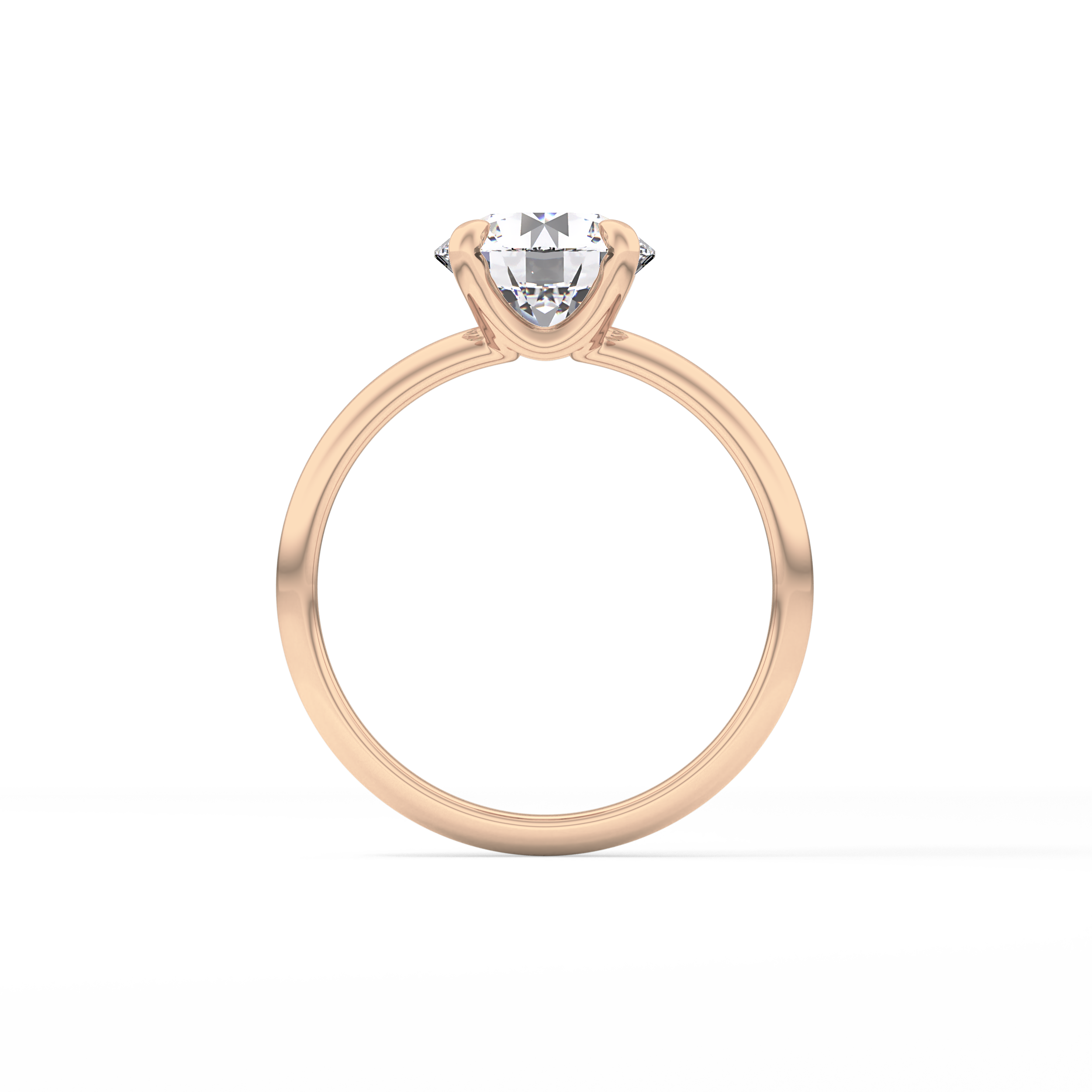 Round Solitaire Lab Grown Diamond Engagement Ring