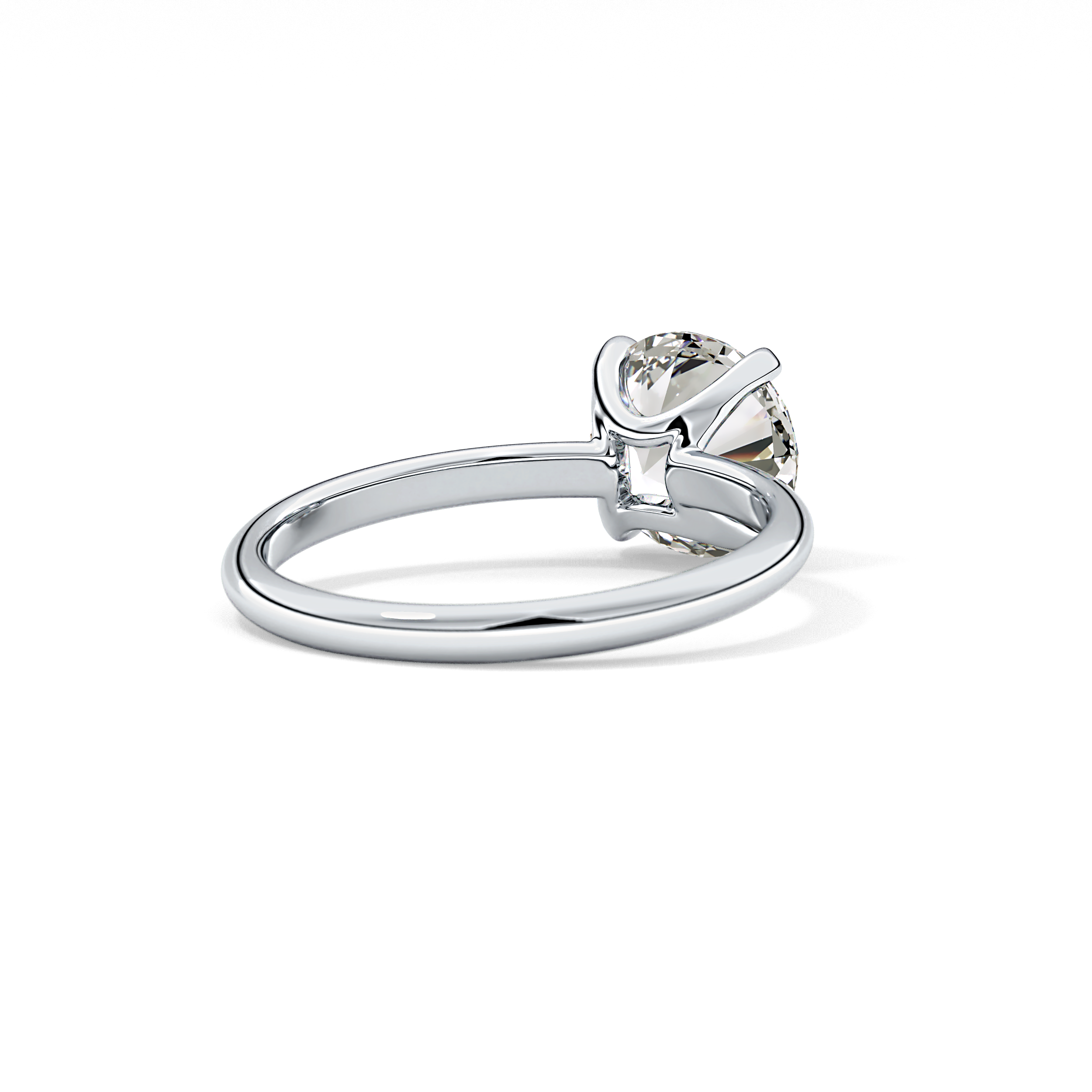 Round Solitaire Lab Grown Diamond Engagement Ring