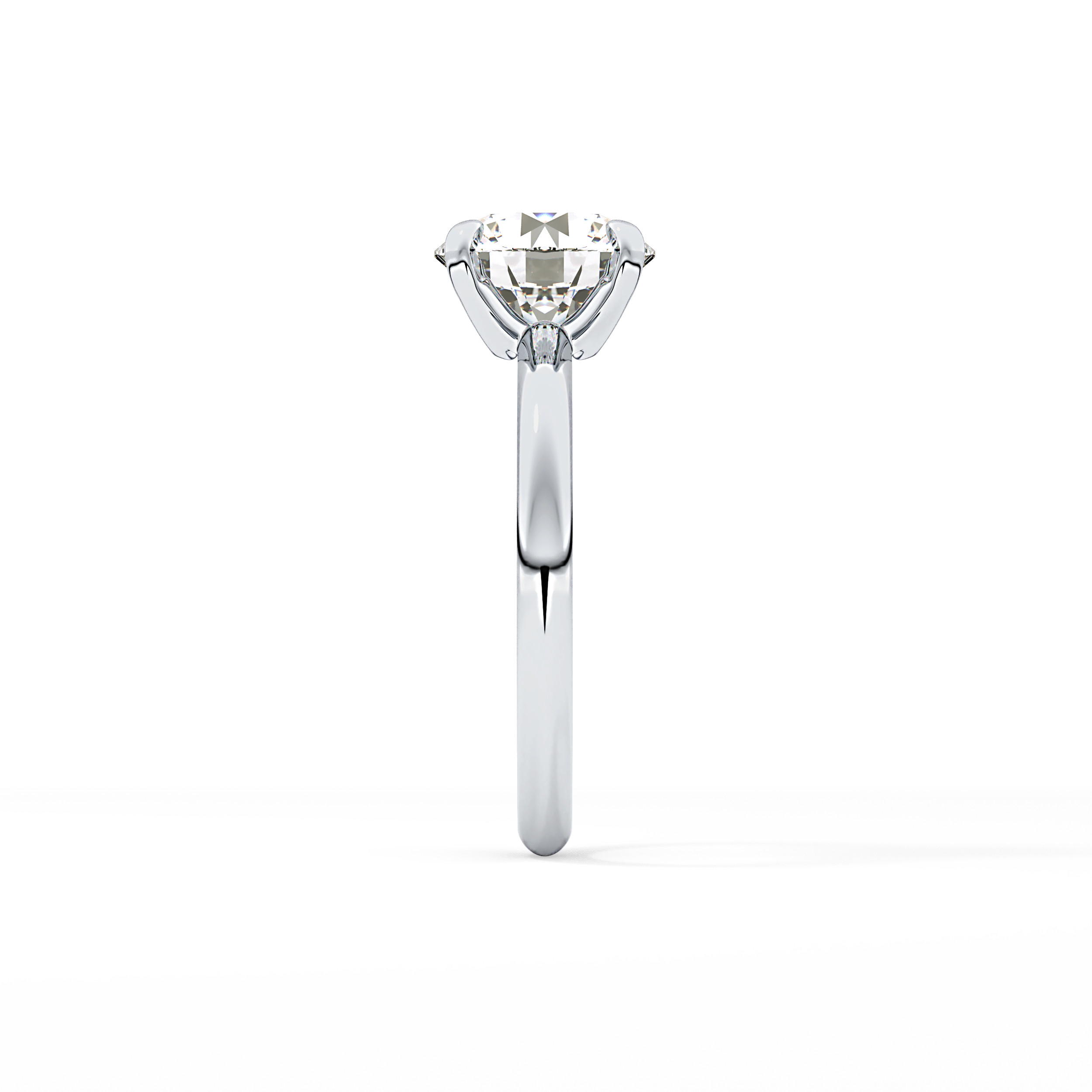 Round Solitaire Lab Grown Diamond Engagement Ring