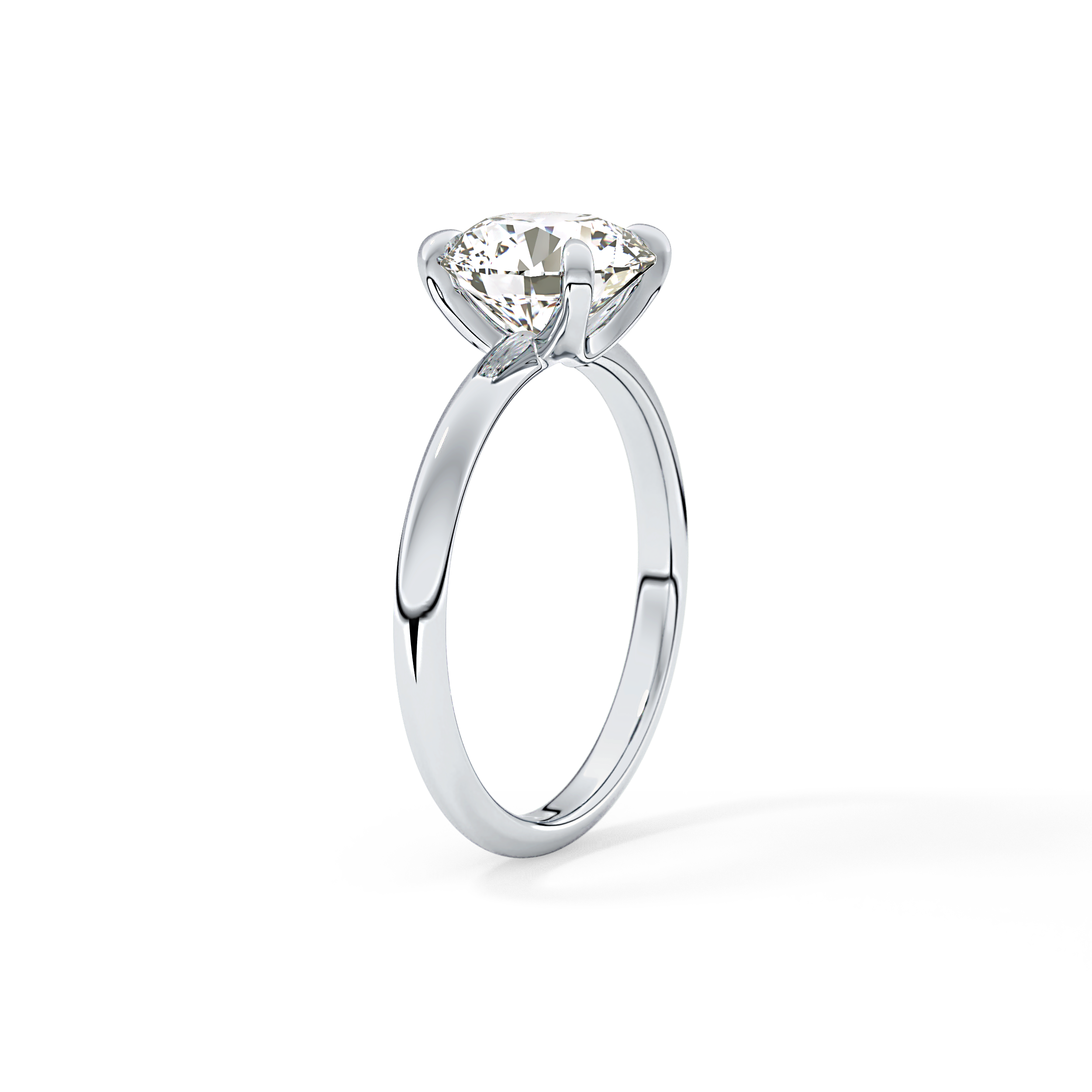 Round Solitaire Lab Grown Diamond Engagement Ring