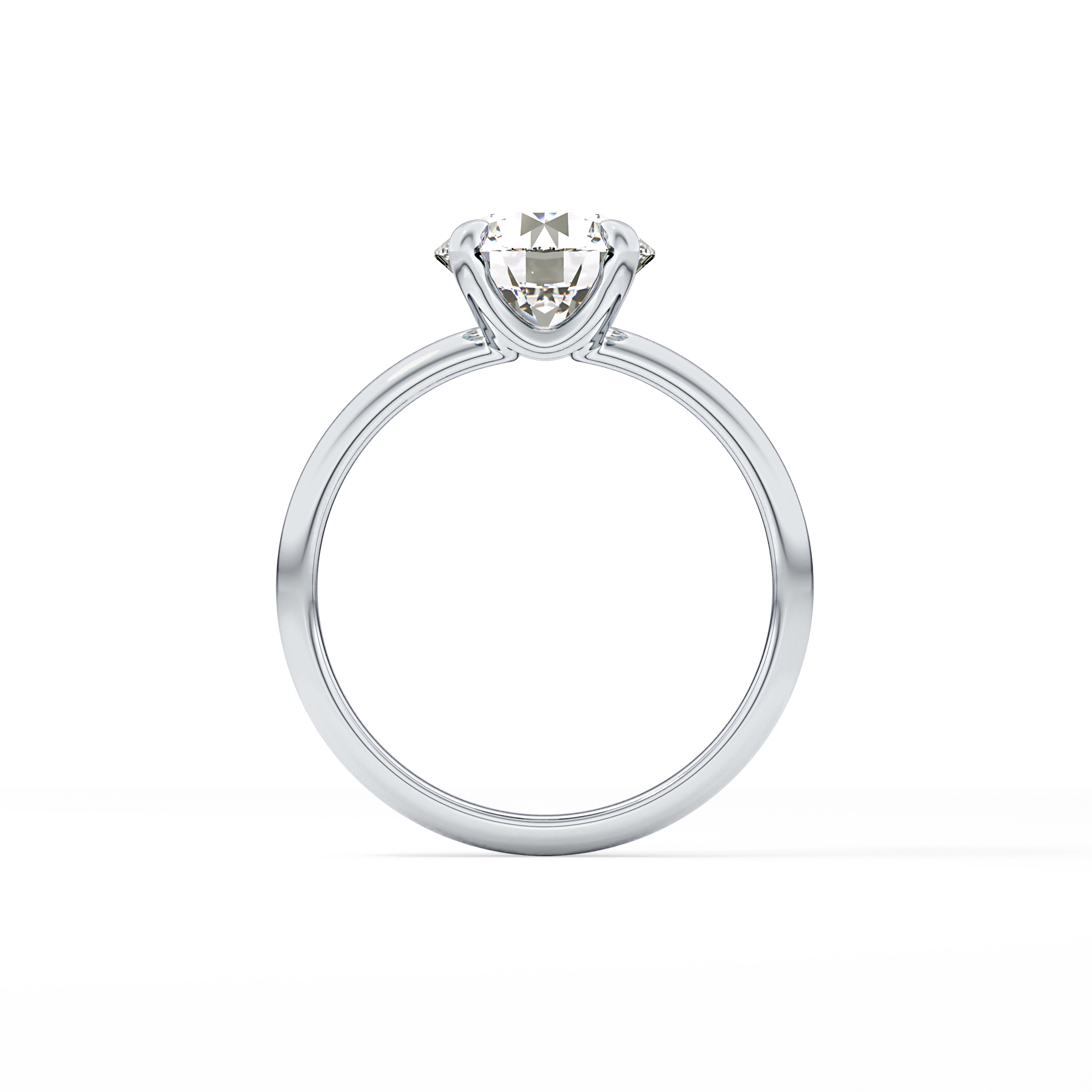 Round Solitaire Lab Grown Diamond Engagement Ring