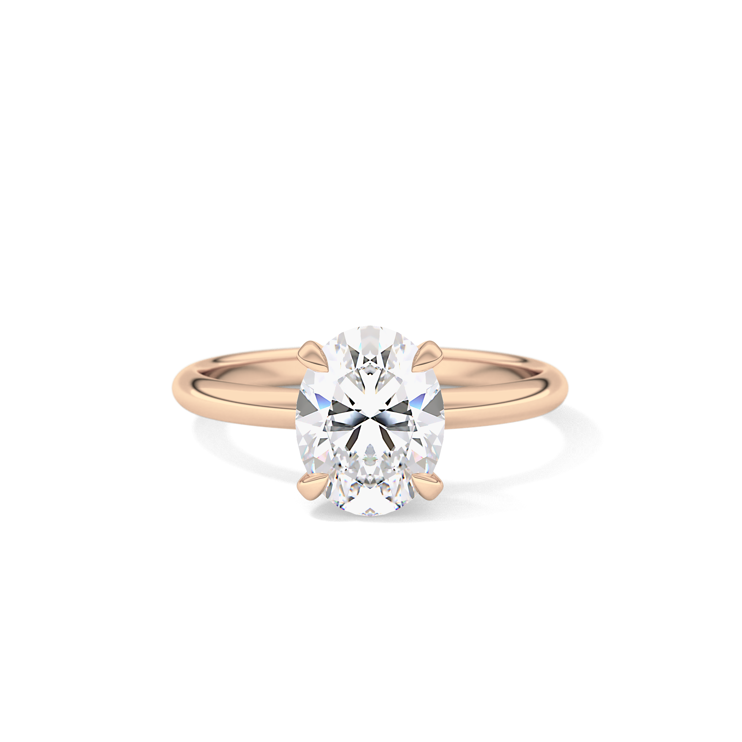 Oval Solitaire Lab Grown Diamond Engagement Ring