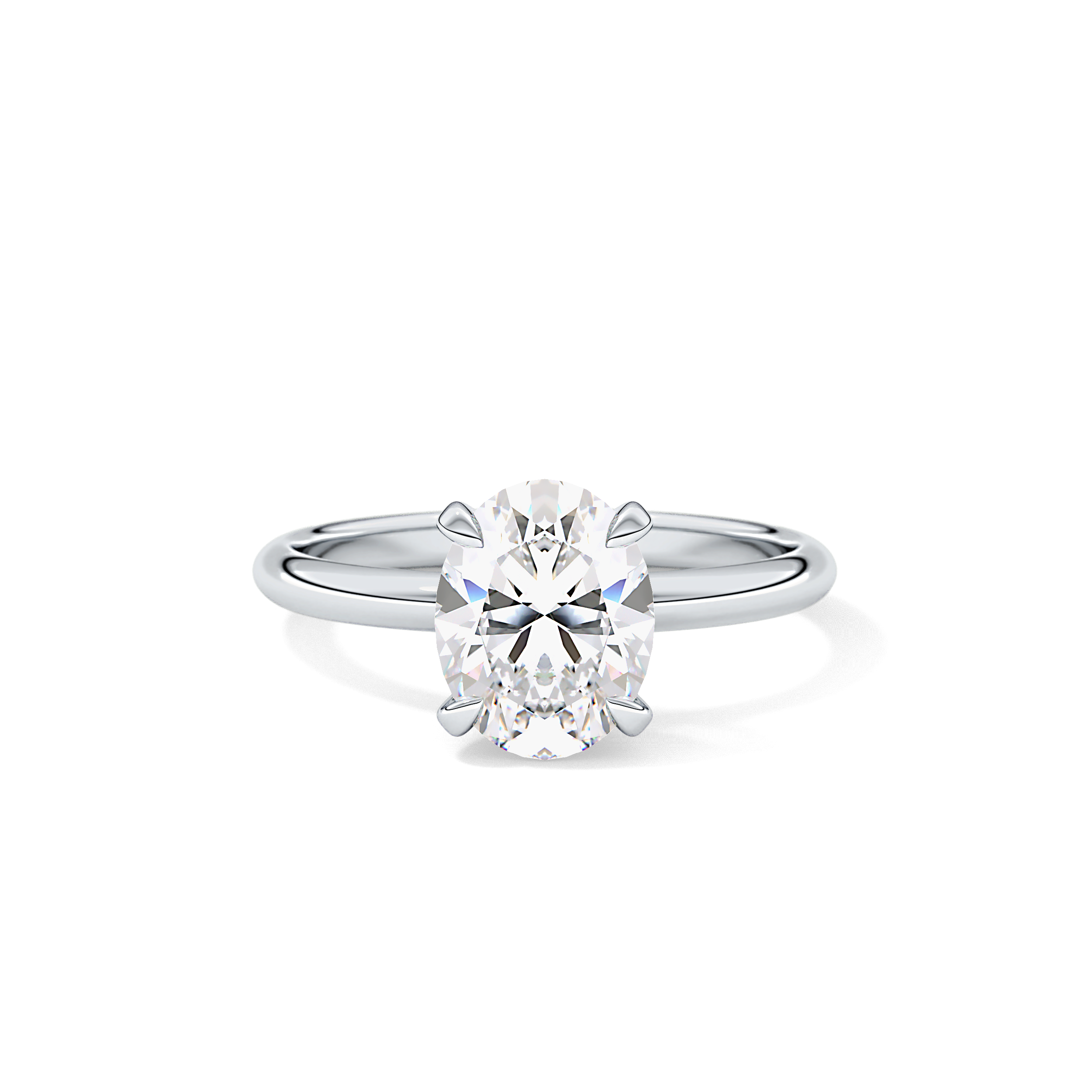 Oval Solitaire Lab Grown Diamond Engagement Ring