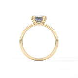 Emerald Solitaire Lab Grown Diamond Engagement Ring