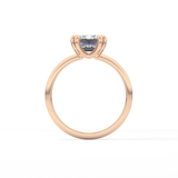 Emerald Solitaire Lab Grown Diamond Engagement Ring
